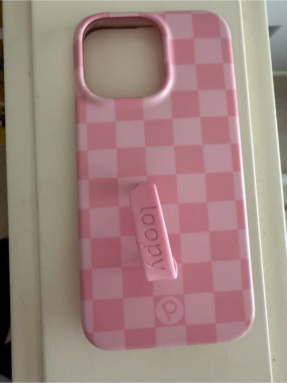 Loopy iPhone 14 Pro Max Pink Checkered Case